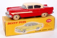 Lot 1923 - Dinky Toys, 174 Hudson Hornet Sedan, red lower...