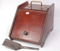 Lot 61 - A wooden GWR (marked) waiting room coal...