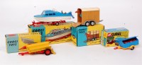 Lot 1721 - Corgi Toys, boxed trailer attachment group to...