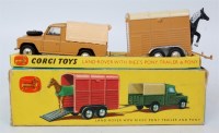 Lot 1757 - Corgi Toys, gift set 2 Land Rover and pony...