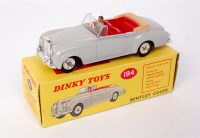 Lot 1966 - Dinky Toys, 194 Bentley S Coupe, grey body...