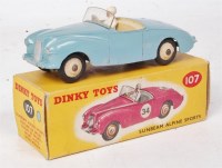 Lot 1975 - Dinky Toys, 107 Sunbeam Alpine Sports, pale...