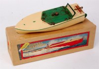 Lot 3185 - Hornby, Racer 1 Speedboat, clockwork and...