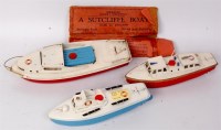 Lot 3220 - Sutcliffe Models, tinplate and clockwork boat...