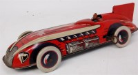 Lot 3229 - Wells (UK), pre-war tinplate clockwork racing...