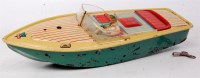 Lot 3277 - Arnold, tinplate and clockwork speedboat,...