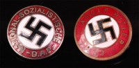 Lot 283 - An Adolf Hitler 1933 Nazi party enamel badge,...