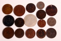 Lot 47 - 16 various George III and later trade tokens...