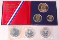 Lot 50 - United States, bicentennial silver proof three...