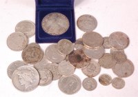 Lot 53 - Mixed lot of various silver coins to include;...