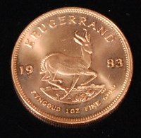 Lot 68 - South Africa, 1983 gold krugerrand, obv....