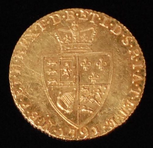 Lot 72 - Great Britain, 1791 gold spade ace guinea,...
