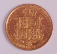 Lot 80 - Great Britain, 1887 gold half sovereign, Queen...