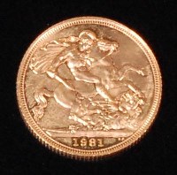 Lot 87 - Great Britain, 1981 gold full sovereign,...