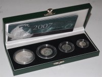 Lot 119 - Cased 2007 Britannia four coin silver proof...