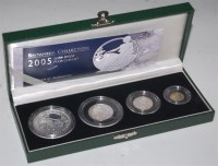 Lot 121 - Cased 2005 Britannia four coin silver proof...
