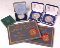 Lot 132 - Six various cased coins and medals; The Royal...