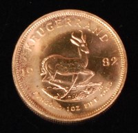 Lot 65 - South Africa, 1982 gold krugerrand, obv....