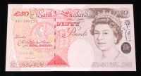 Lot 144 - Great Britain, fifty pound banknote, Kentfield...