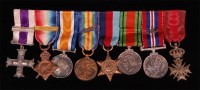 Lot 201 - A miniature medal group to include Geo. V....