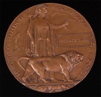 Lot 211 - A WW I bronze memorial plaque naming Frederick...