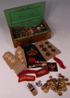 Lot 257 - A collection of assorted military buttons and...