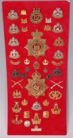 Lot 311 - A collection of 42 mounted badges and...