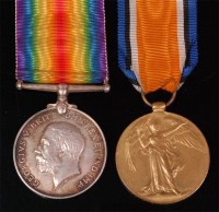 Lot 245 - A WW I Brisith war and Victory duo naming...