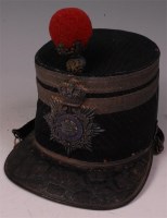 Lot 269 - A Victorian quilted pattern officer's shako...