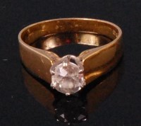 Lot 578 - A modern 18ct gold diamond solitaire ring, the...