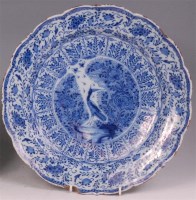 Lot 445 - An 18th century Dutch Delft charger,...