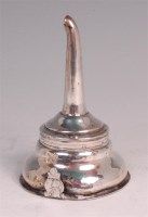 Lot 469 - A George III silver wine funnel, in two...