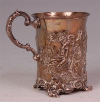 Lot 486 - A mid-19th century silver christening mug,...