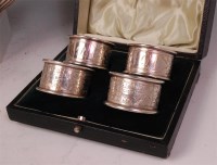 Lot 507 - A cased set of four Walker & Hall silver...