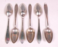 Lot 508 - A set of six early 19th century Belgian silver...