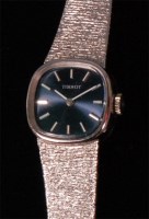 Lot 530 - A ladies Tissot 9ct white gold cased...