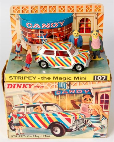 Lot 1956 - Dinky, 107 STRIPEY the Magic Mini with Candy,...