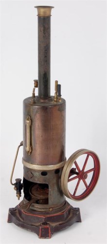 Lot 37 - GBN Bing, early plated vertical steam engine...