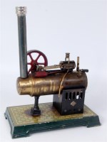 Lot 38 - Bing stationary overtype steam engine,...