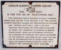 Lot 44 - London and North Eastern Railway cast iron...