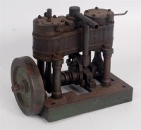 Lot 65 - An early 20th century twin cylinder horizontal...