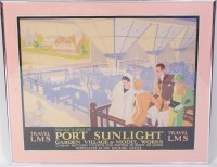 Lot 90 - LMS Quad Royal poster 'Port Sunlight' by...