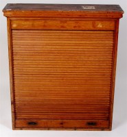 Lot 11 - A roll shutter ticket cabinet, top stamped GWR,...