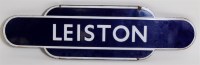 Lot 57 - A BR(E) totem sign 'Leiston', white on blue...