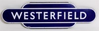 Lot 58 - A BR(E) totem sign 'Westerfield', white on...