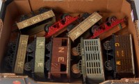 Lot 409 - A small tray of 9 assorted prewar Hornby...