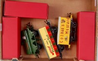 Lot 444 - 3x completely repainted Hornby wagons in repro...