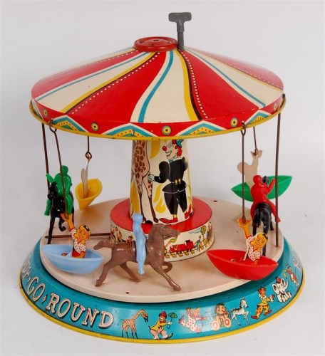 Lot 3180 - Unique Art, USA, tinplate and plastic kiddy go...