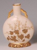 Lot 332 - A late Victorian Royal Worcester moonflask,...