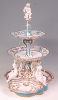 Lot 338 - A reproduction continental porcelain table...